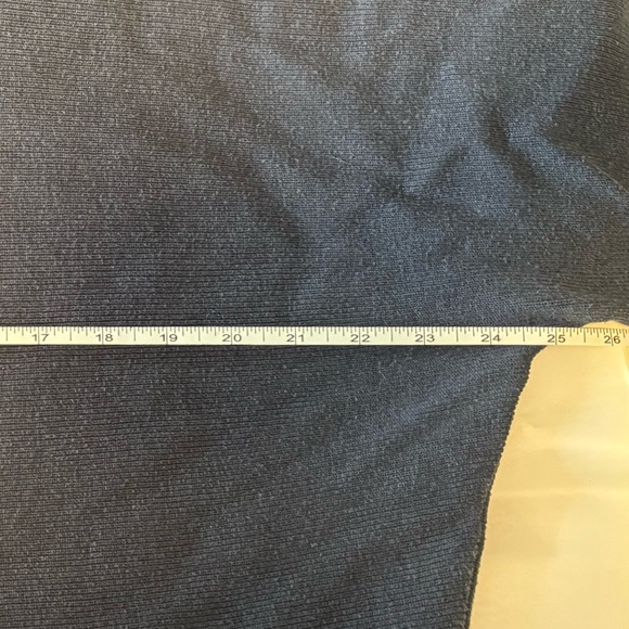 Oak + Fort Blue Ribbed Tunic Top XS Wide Sleeve Structured Minimalist - Picture 10 of 10